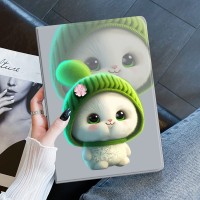 手帳型 かわいいうさぎちゃん ipad11 pro 2025 mini6 7ケース エアーポッズ 2/3/4 ケースカバー  革製高品質 ipadmini1/2/3/4ケース ビジネスマンipad Pro9.7 ケースカバー