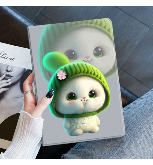 手帳型 かわいいうさぎちゃん ipad11 pro 2025 mini6 7ケース エアーポッズ 2/3/4 ケースカバー  革製高品質 ipadmini1/2/3/4ケース ビジネスマンipad Pro9.7 ケースカバー